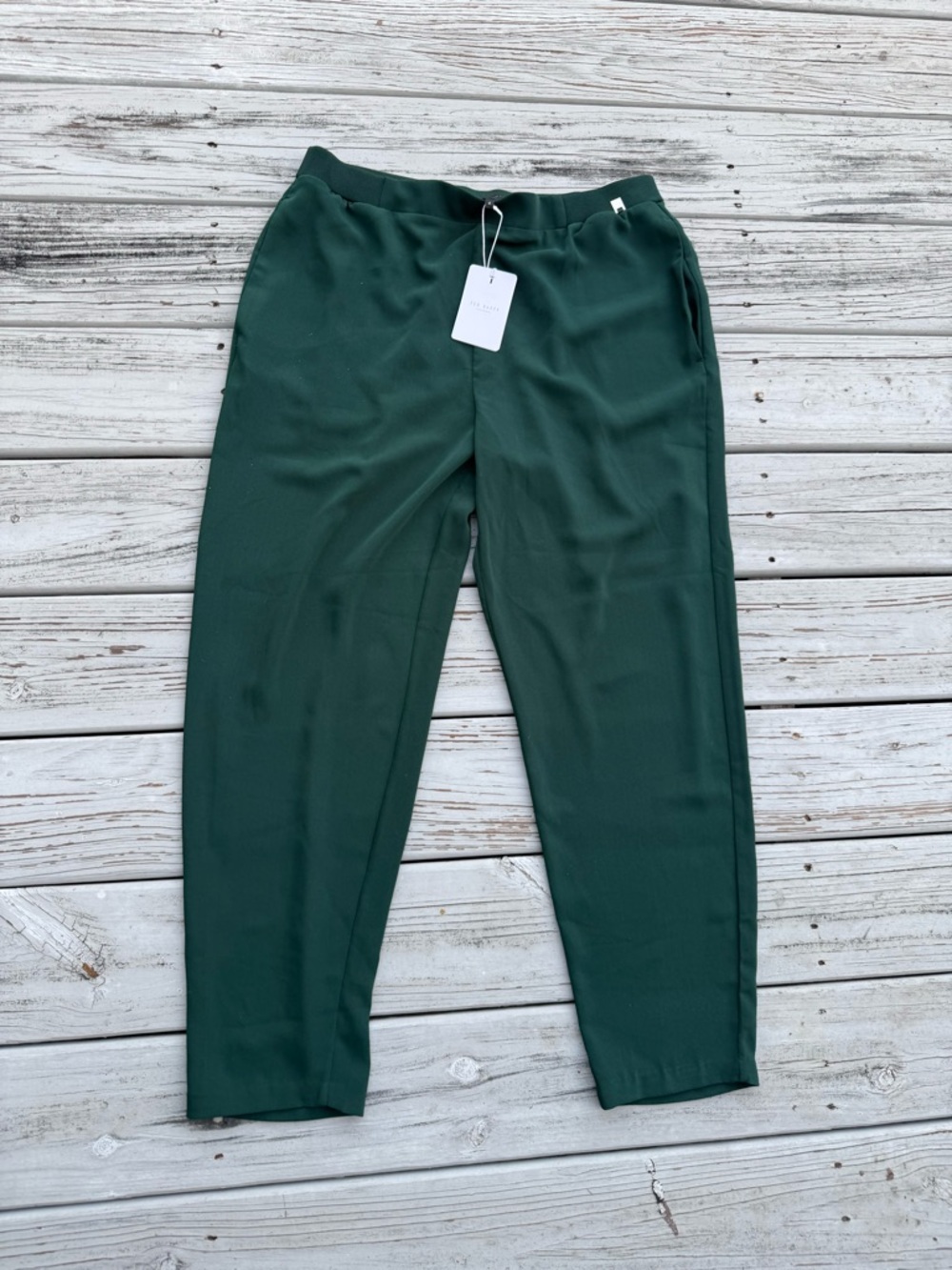 Ted Baker NWT Sz4 Aliadd Trousers Dark Green - Picture 2 of 5